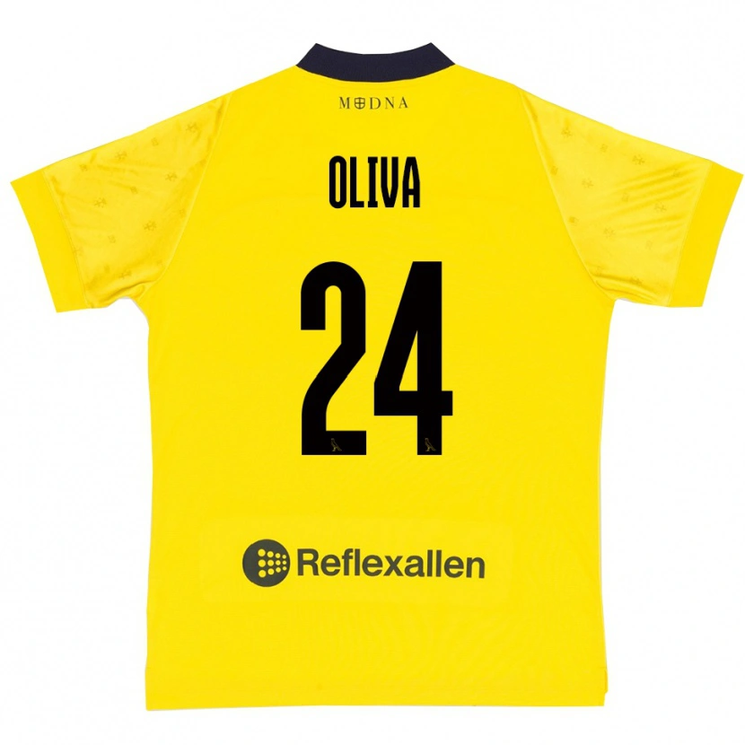 Danxen Kid Marco Oliva #24 Yellow Navy Home Jersey 2025/26 T-Shirt
