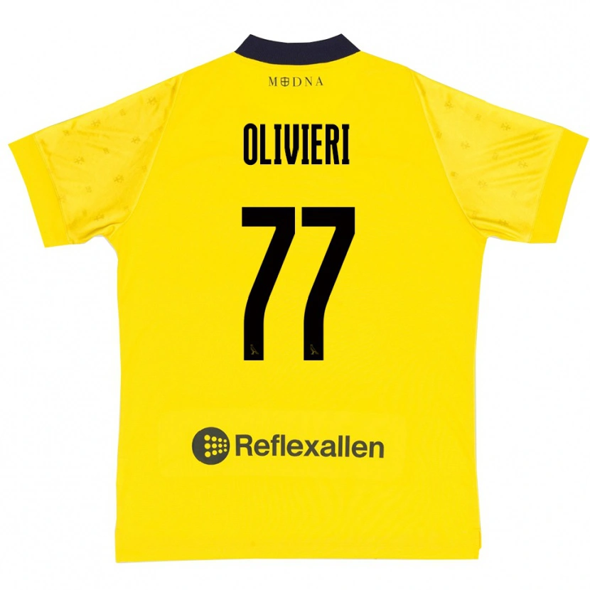 Danxen Kid Edoardo Olivieri #77 Yellow Navy Home Jersey 2025/26 T-Shirt