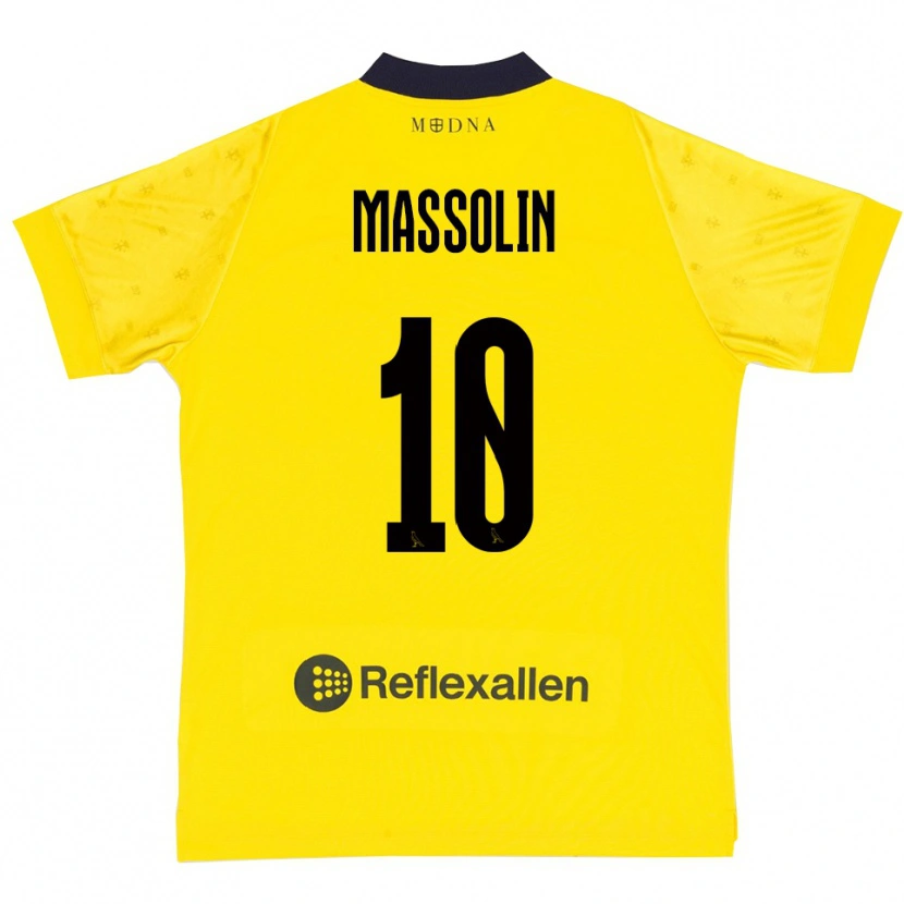 Danxen Kid Yanis Massolin #10 Yellow Navy Home Jersey 2025/26 T-Shirt