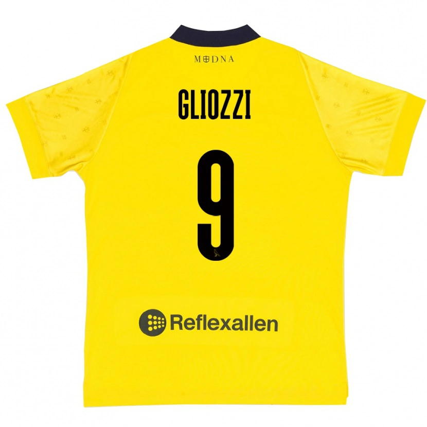 Danxen Kid Ettore Gliozzi #9 Yellow Navy Home Jersey 2025/26 T-Shirt