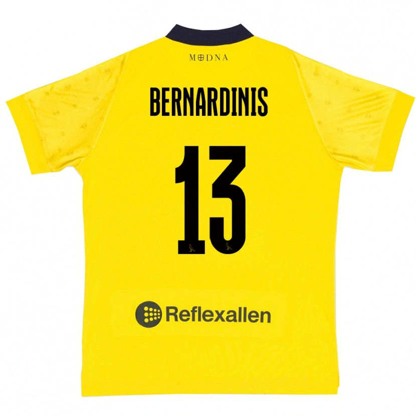 Danxen Kid Riccardo Bernardinis #13 Yellow Navy Home Jersey 2025/26 T-Shirt