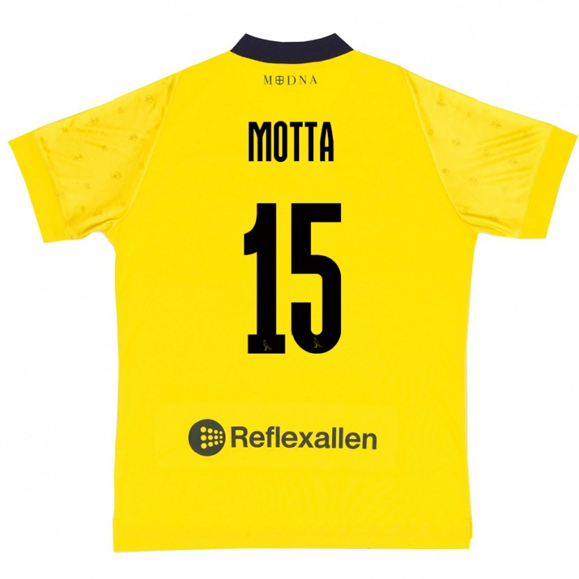 Danxen Kid Nicolò Motta #15 Yellow Navy Home Jersey 2025/26 T-Shirt