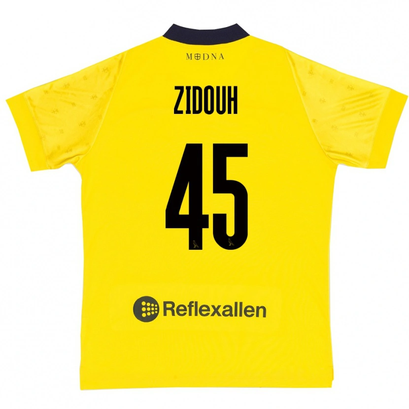 Danxen Kid Taha Zidouh #45 Yellow Navy Home Jersey 2025/26 T-Shirt