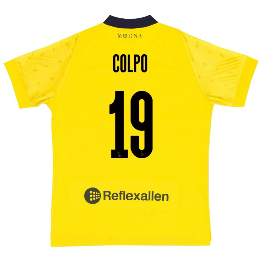 Danxen Kid Edoardo Colpo #19 Yellow Navy Home Jersey 2025/26 T-Shirt