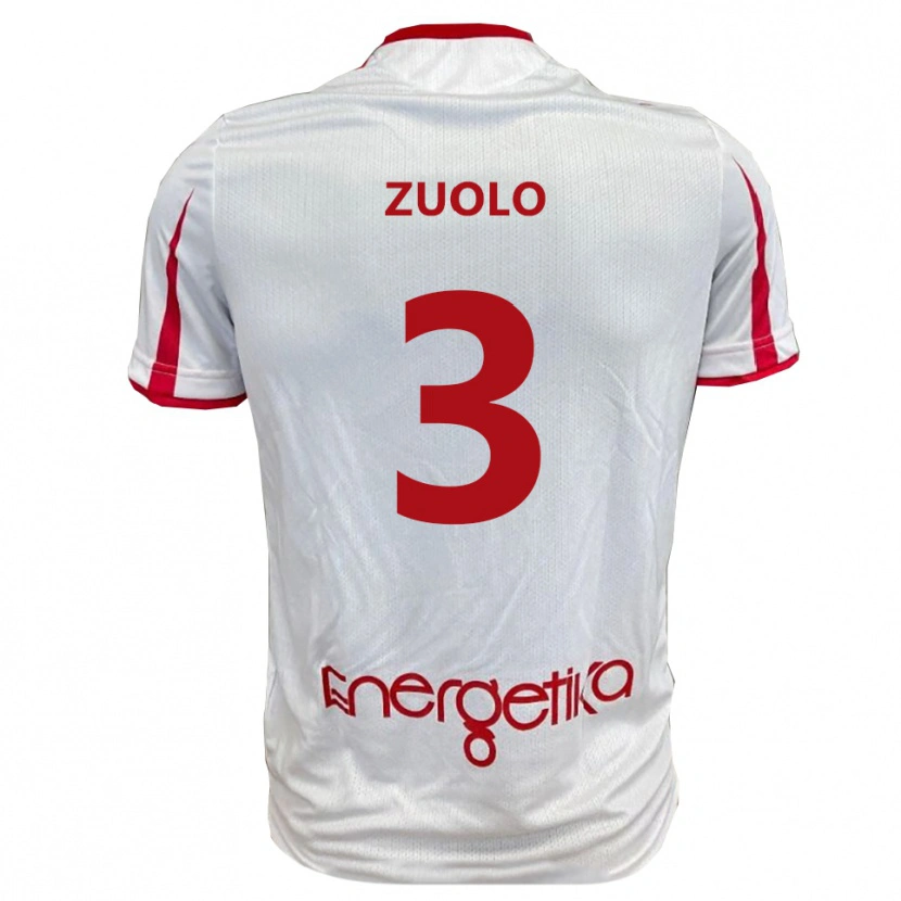 Danxen Kid Christian Zuolo #3 White Red Home Jersey 2025/26 T-Shirt