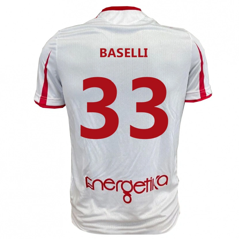 Danxen Kid Daniele Baselli #33 White Red Home Jersey 2025/26 T-Shirt