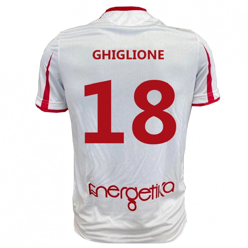 Danxen Kid Paolo Ghiglione #18 White Red Home Jersey 2025/26 T-Shirt