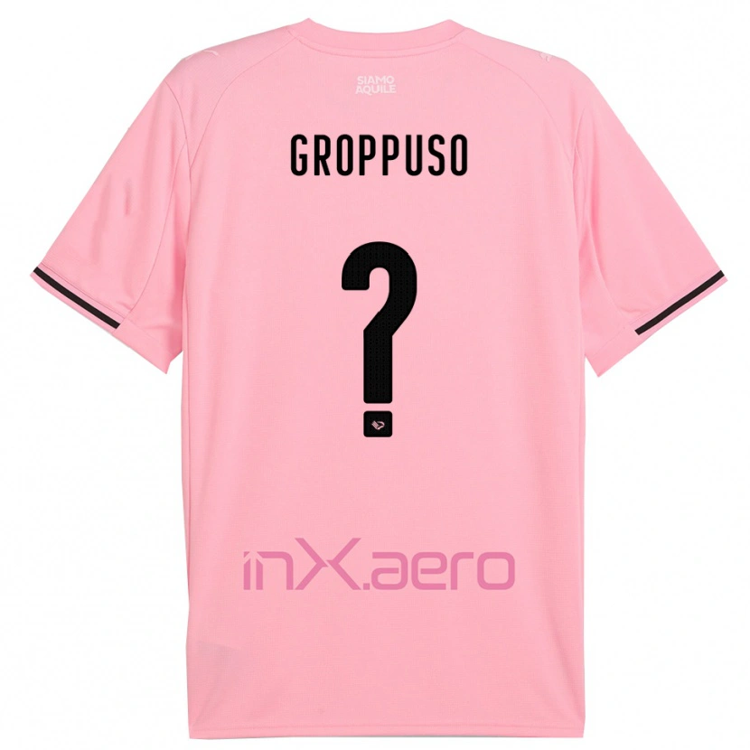 Danxen Kid Gabriele Groppuso #0 Pink Black Home Jersey 2025/26 T-Shirt