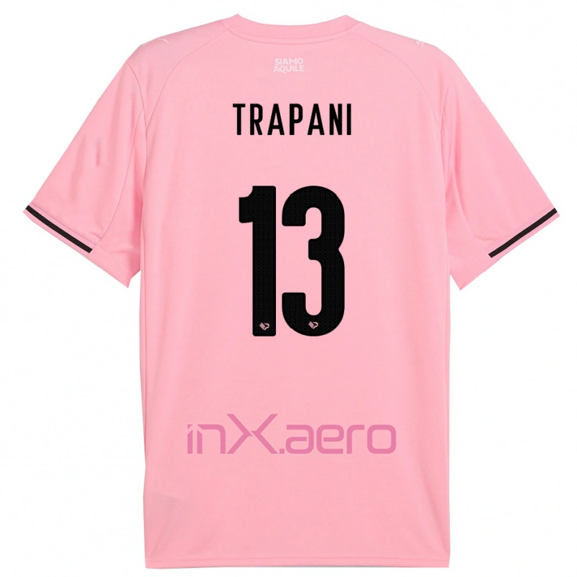 Danxen Kid Nicolò Trapani #13 Pink Black Home Jersey 2025/26 T-Shirt