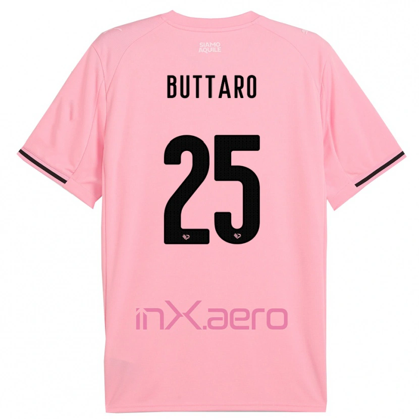 Danxen Kid Alessio Buttaro #25 Pink Black Home Jersey 2025/26 T-Shirt