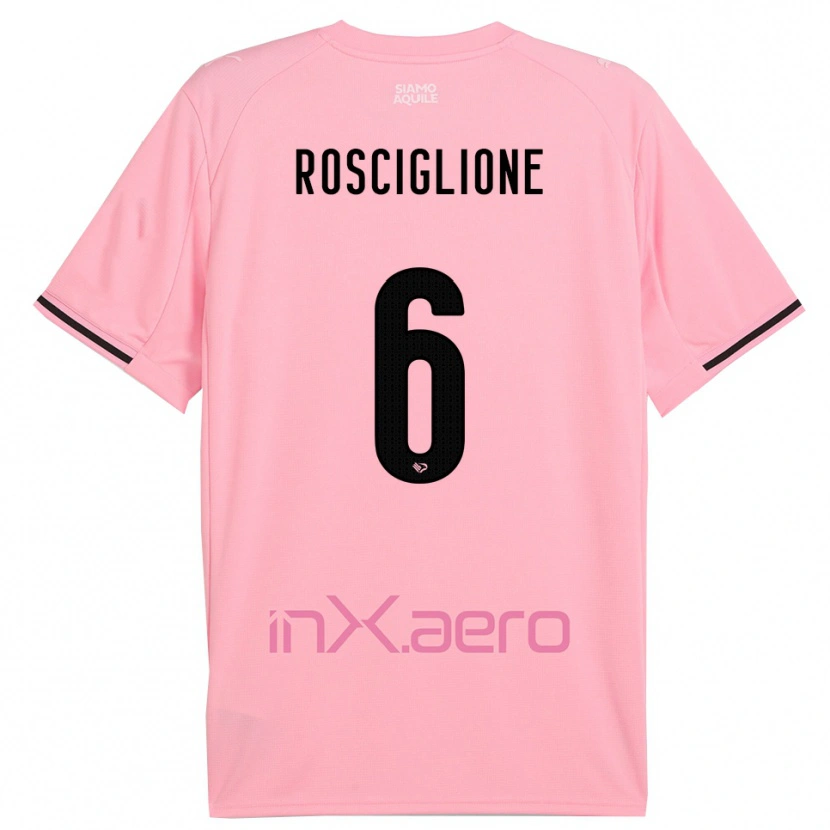 Danxen Kid Davide Rosciglione #6 Pink Black Home Jersey 2025/26 T-Shirt