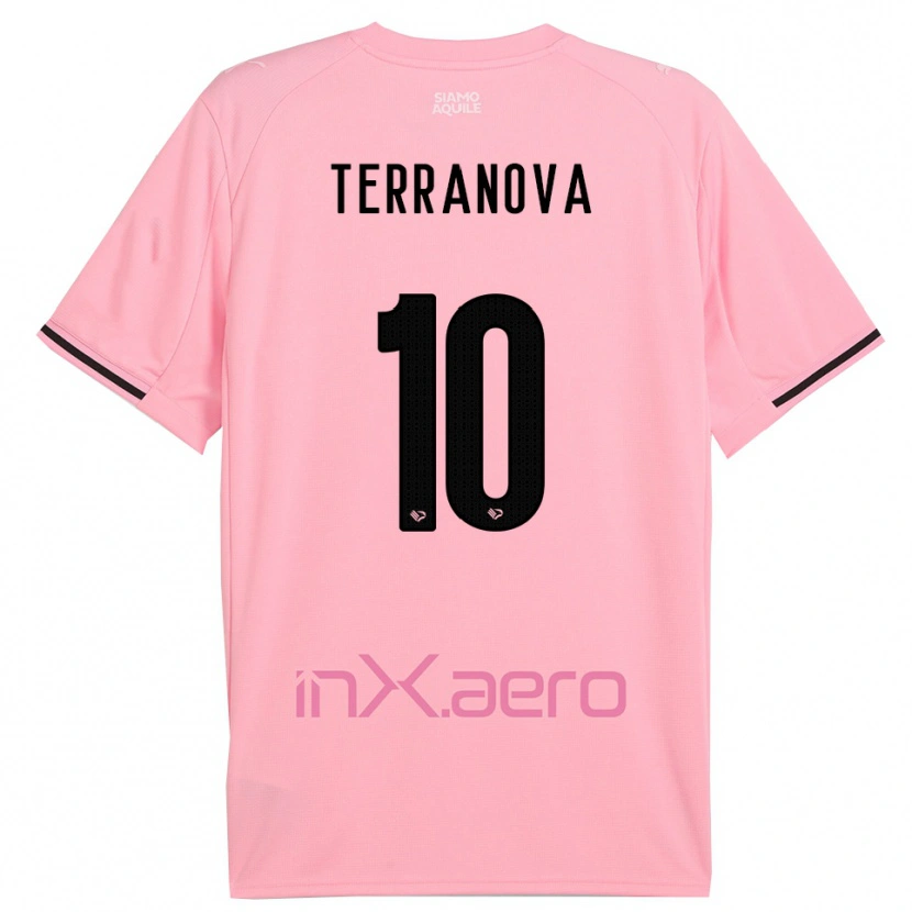 Danxen Kid Mattia Terranova #10 Pink Black Home Jersey 2025/26 T-Shirt