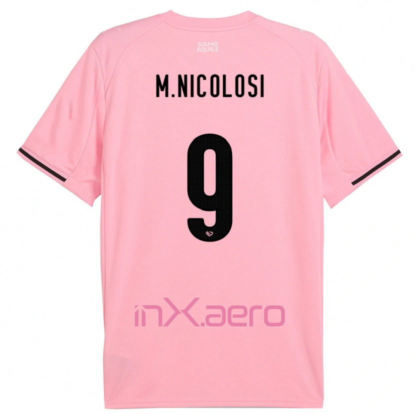 Danxen Kid Maurizio Nicolosi #9 Pink Black Home Jersey 2025/26 T-Shirt