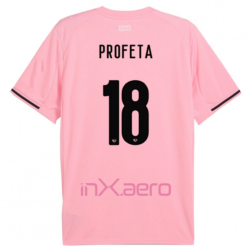 Danxen Kid Andrea Profeta #18 Pink Black Home Jersey 2025/26 T-Shirt