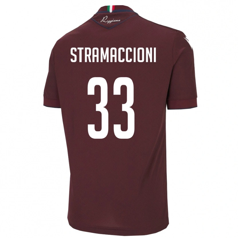 Danxen Kid Diego Stramaccioni #33 Burgundy White Home Jersey 2025/26 T-Shirt