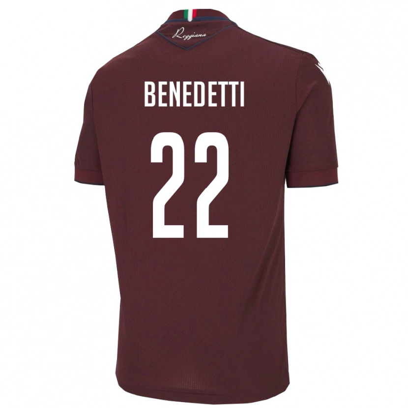 Danxen Kid Samuele Benedetti #22 Burgundy White Home Jersey 2025/26 T-Shirt