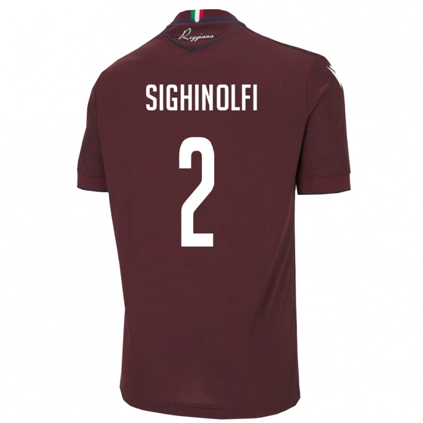 Danxen Kid Andrea Sighinolfi #2 Burgundy White Home Jersey 2025/26 T-Shirt