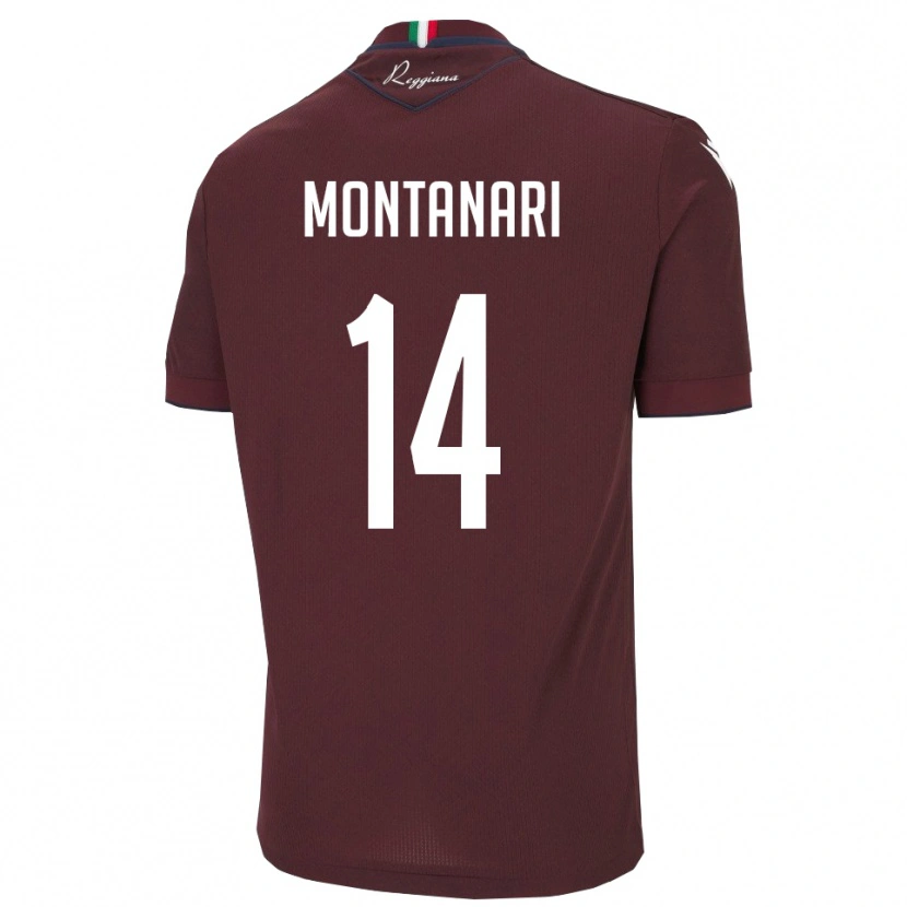 Danxen Kid Giacomo Montanari #14 Burgundy White Home Jersey 2025/26 T-Shirt