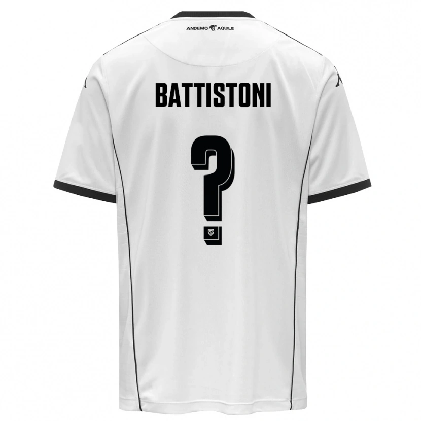 Danxen Kid Gabriele Battistoni #0 White Black Home Jersey 2025/26 T-Shirt