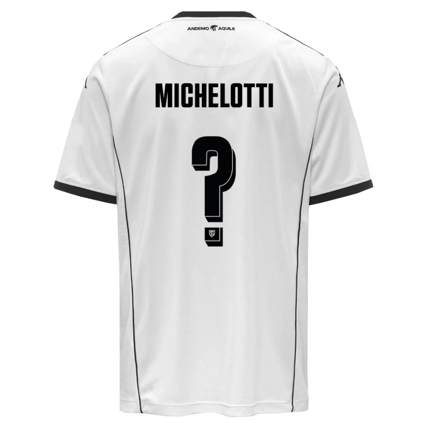 Danxen Kid Tommaso Michelotti #0 White Black Home Jersey 2025/26 T-Shirt