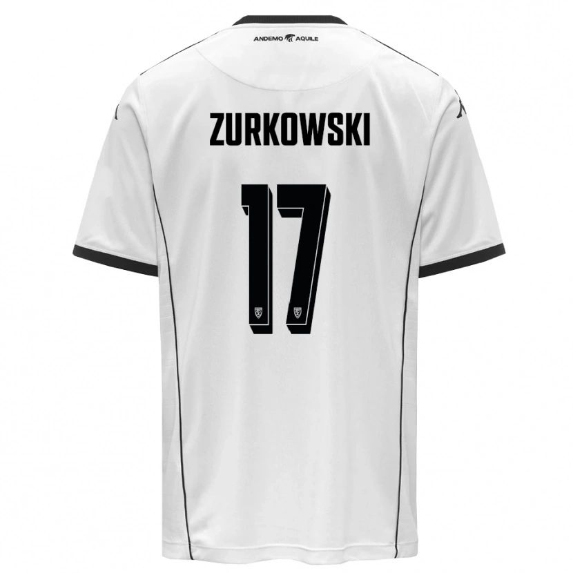 Danxen Kid Szymon Żurkowski #17 White Black Home Jersey 2025/26 T-Shirt