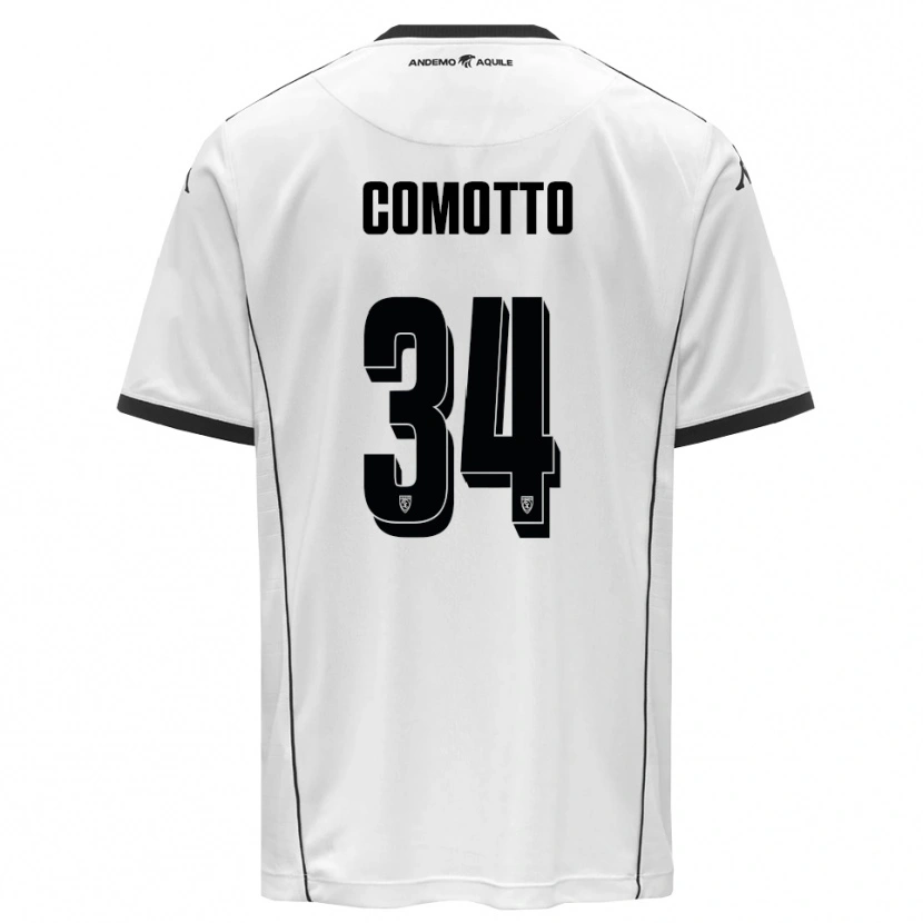Danxen Kid Christian Comotto #34 White Black Home Jersey 2025/26 T-Shirt