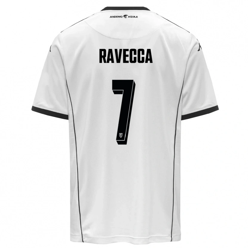 Danxen Kid Edoardo Ravecca #7 White Black Home Jersey 2025/26 T-Shirt