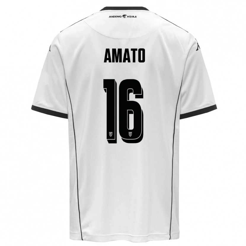 Danxen Kid Salvatore Amato #16 White Black Home Jersey 2025/26 T-Shirt