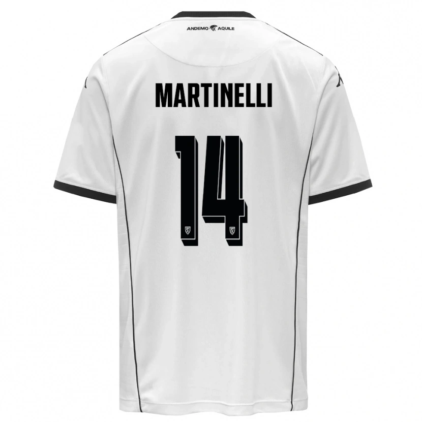 Danxen Kid Nicola Martinelli #14 White Black Home Jersey 2025/26 T-Shirt