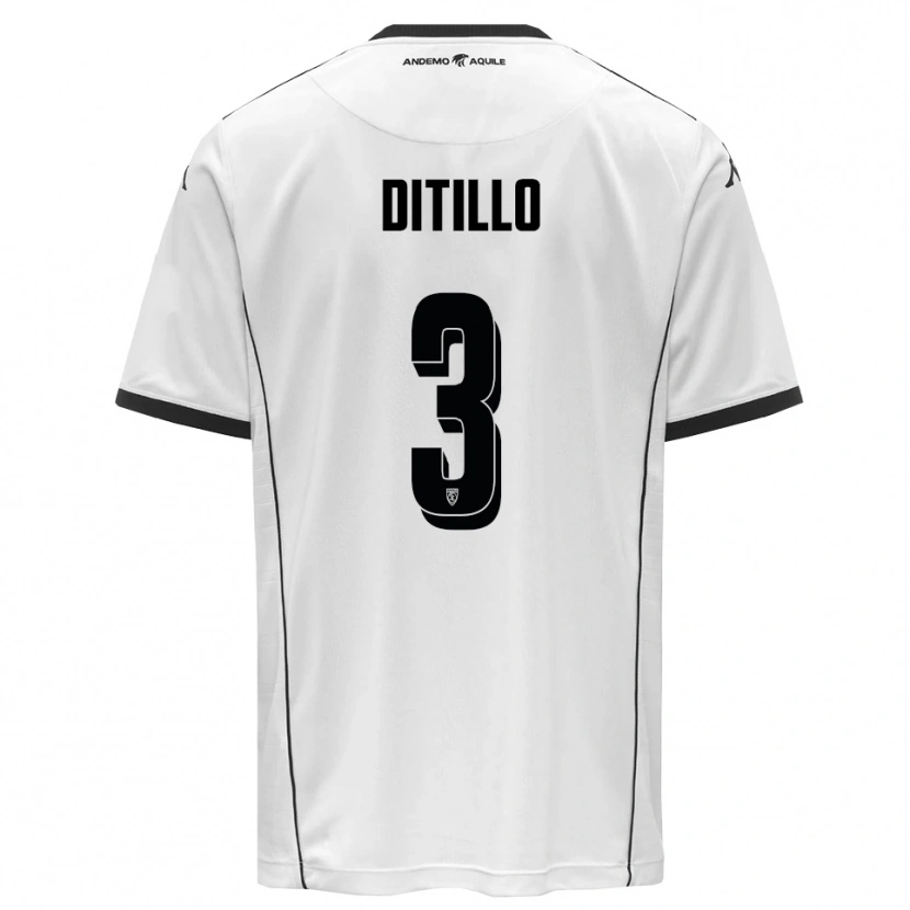 Danxen Kid Luigi Ditillo #3 White Black Home Jersey 2025/26 T-Shirt