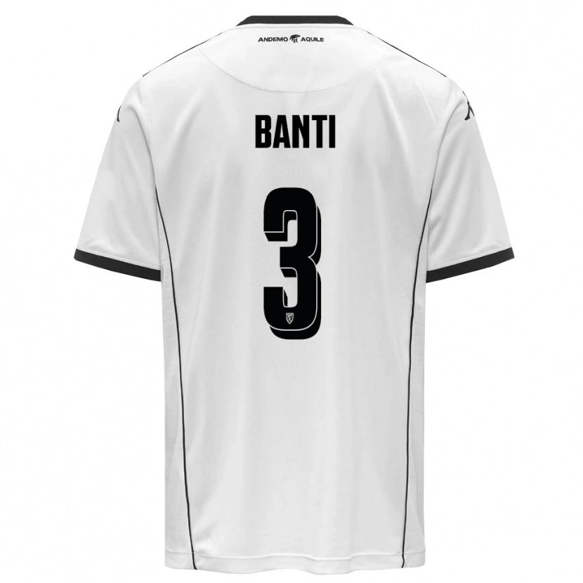 Danxen Kid Alessandro Banti #3 White Black Home Jersey 2025/26 T-Shirt