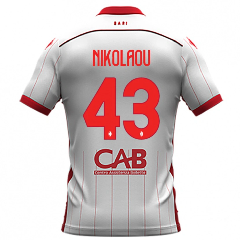 Danxen Kid Dimitrios Nikolaou #43 White Red Home Jersey 2025/26 T-Shirt