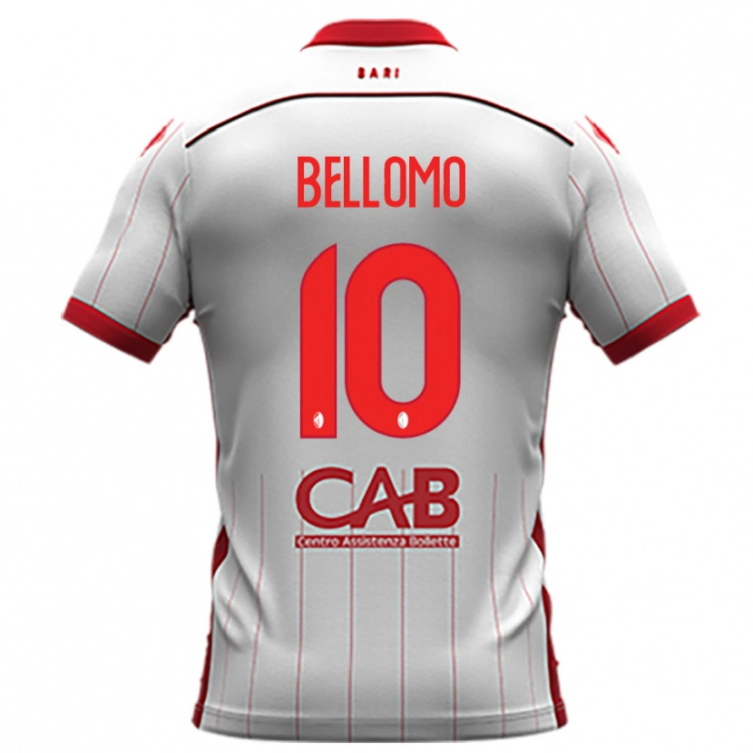 Danxen Kid Nicola Bellomo #10 White Red Home Jersey 2025/26 T-Shirt