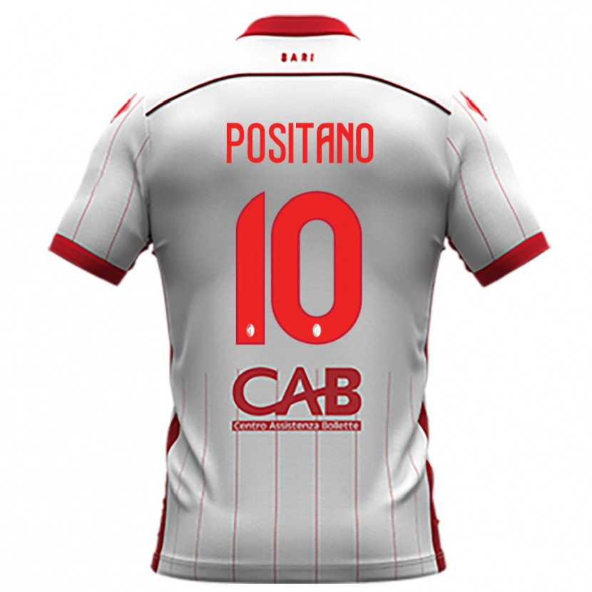 Danxen Kid Giuseppe Positano #10 White Red Home Jersey 2025/26 T-Shirt