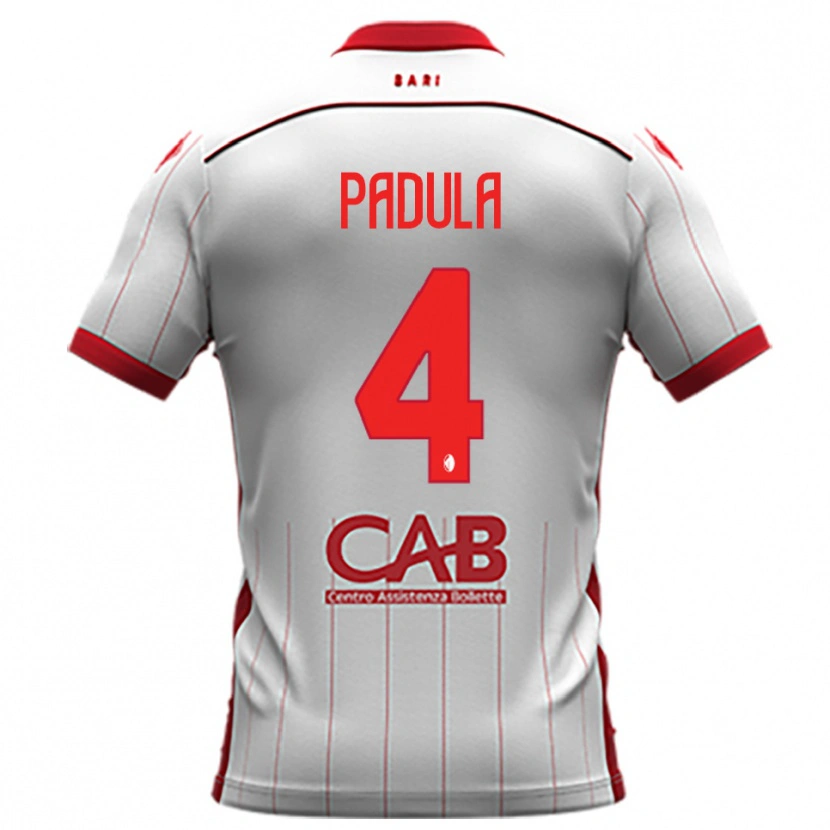 Danxen Kid Giuseppe Padula #4 White Red Home Jersey 2025/26 T-Shirt