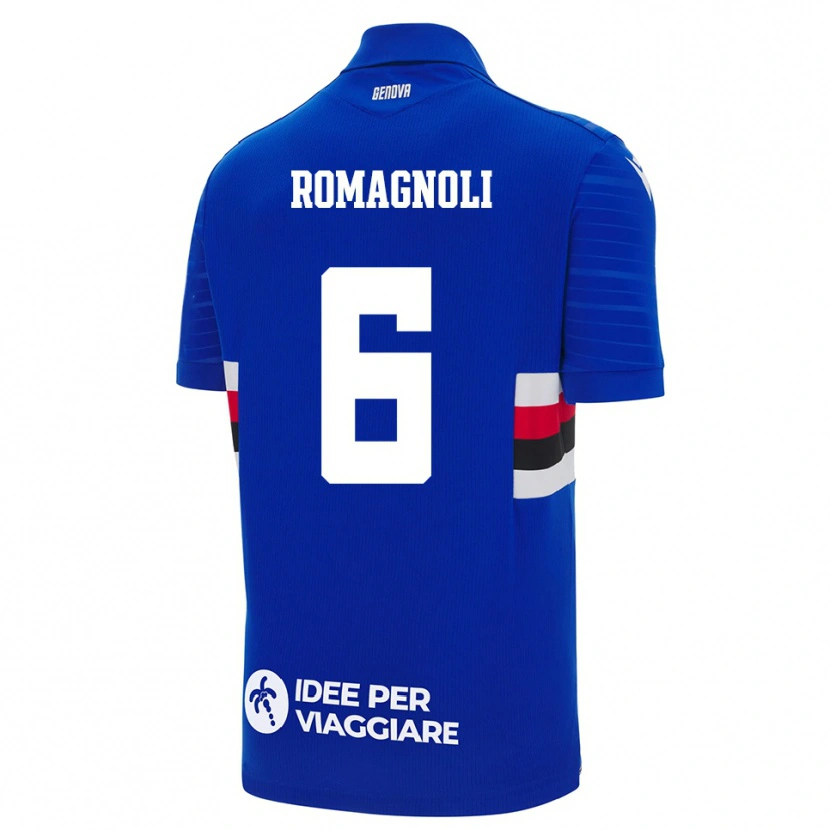 Danxen Kid Simone Romagnoli #6 Blue White Home Jersey 2025/26 T-Shirt