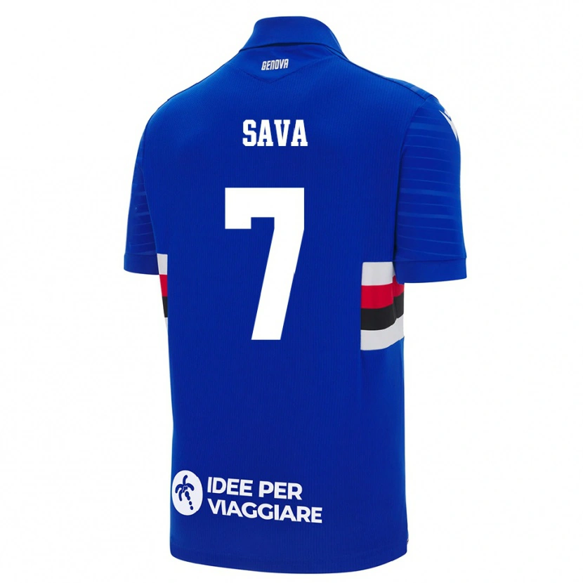 Danxen Kid Samuele Sava #7 Blue White Home Jersey 2025/26 T-Shirt