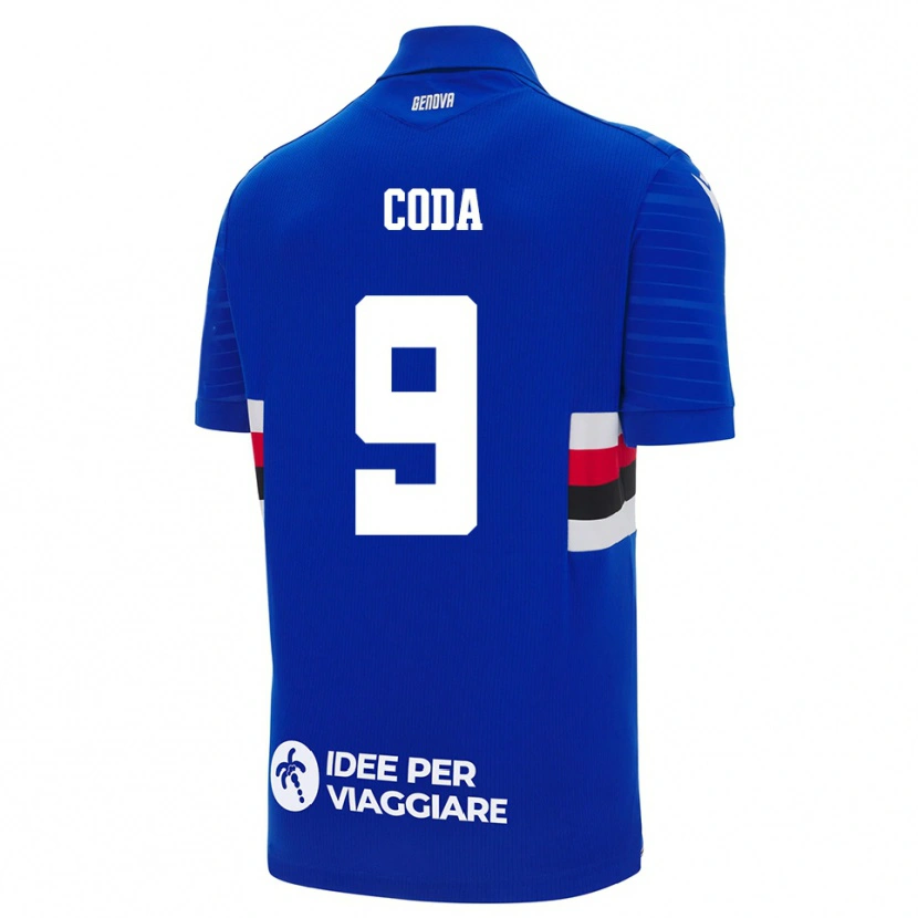 Danxen Kid Massimo Coda #9 Blue White Home Jersey 2025/26 T-Shirt