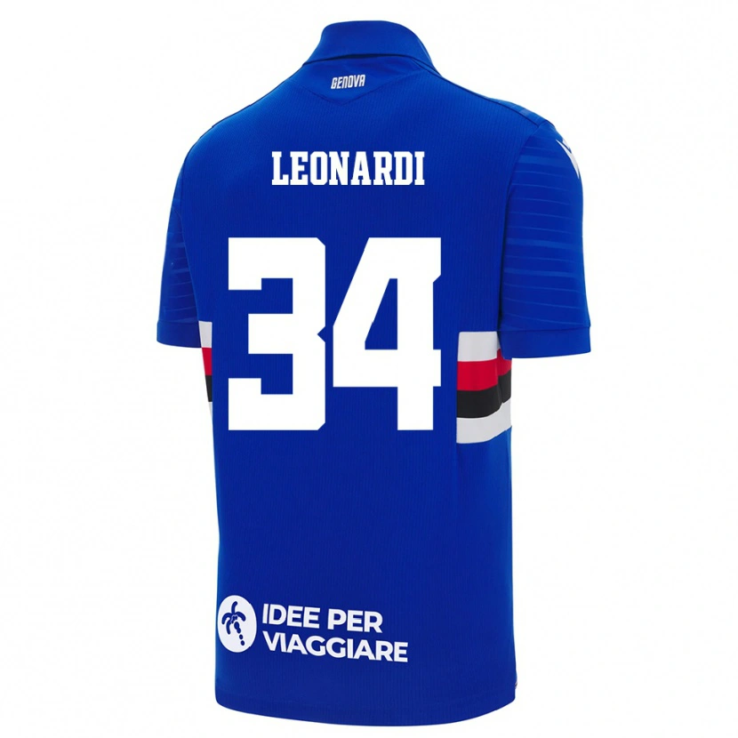 Danxen Kid Simone Leonardi #34 Blue White Home Jersey 2025/26 T-Shirt