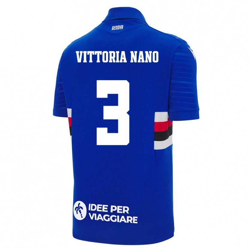 Danxen Kid Maria Vittoria Nano #3 Blue White Home Jersey 2025/26 T-Shirt
