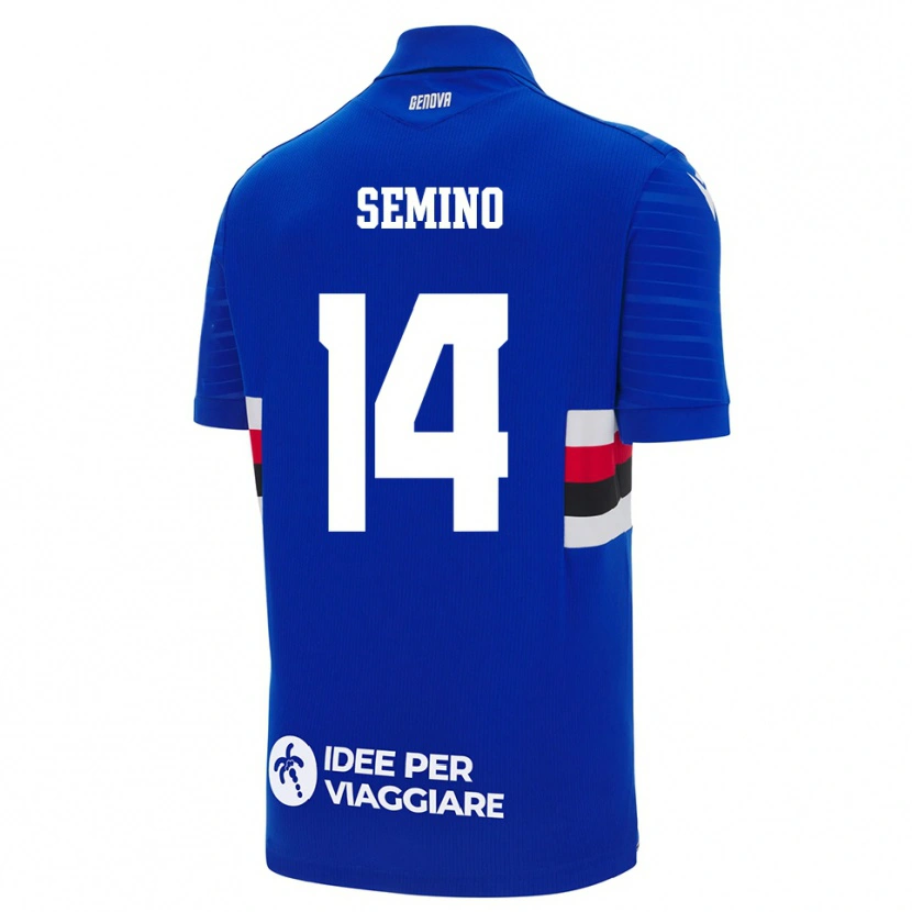 Danxen Kid Pietro Semino #14 Blue White Home Jersey 2025/26 T-Shirt