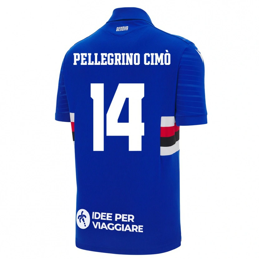 Danxen Kid Giada Pellegrino Cimò #14 Blue White Home Jersey 2025/26 T-Shirt