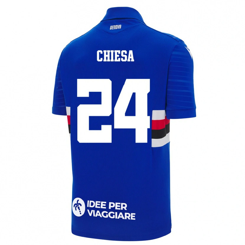 Danxen Kid Lorenzo Chiesa #24 Blue White Home Jersey 2025/26 T-Shirt