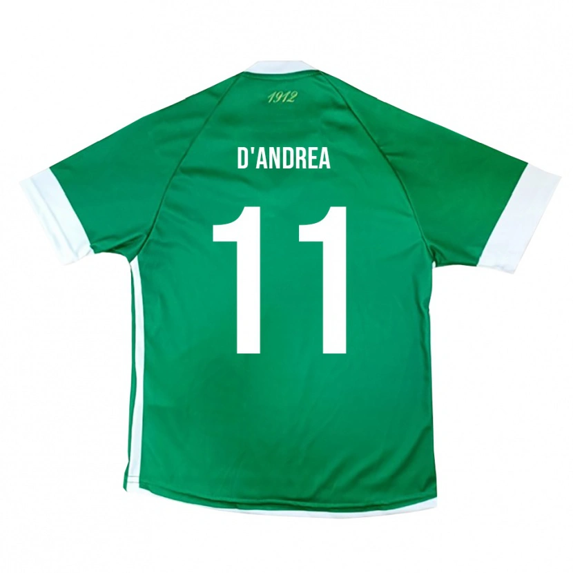 Danxen Kid Luca D'andrea #11 Green White Home Jersey 2025/26 T-Shirt