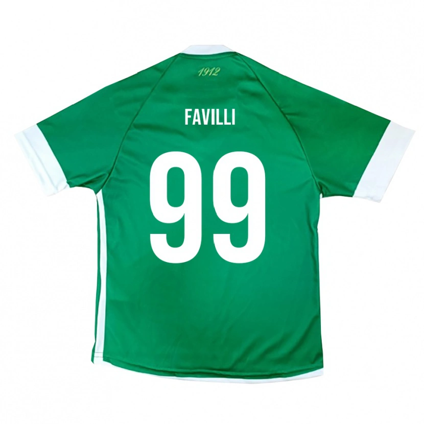 Danxen Kid Andrea Favilli #99 Green White Home Jersey 2025/26 T-Shirt