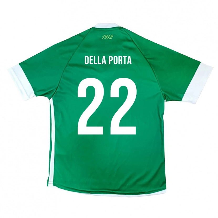 Danxen Kid Simone Della Porta #22 Green White Home Jersey 2025/26 T-Shirt