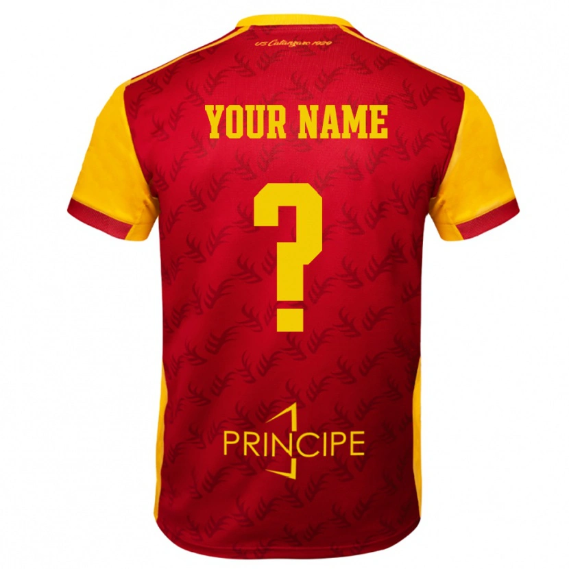 Danxen Kid Your Name #0 Yellow Red Home Jersey 2025/26 T-Shirt