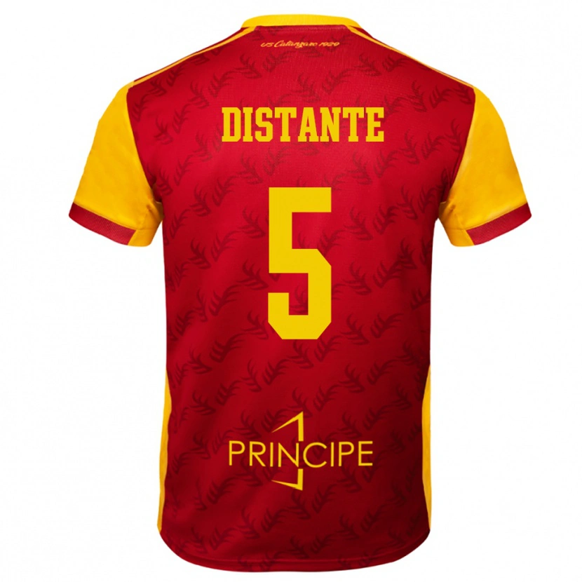 Danxen Kid Marco Distante #5 Yellow Red Home Jersey 2025/26 T-Shirt