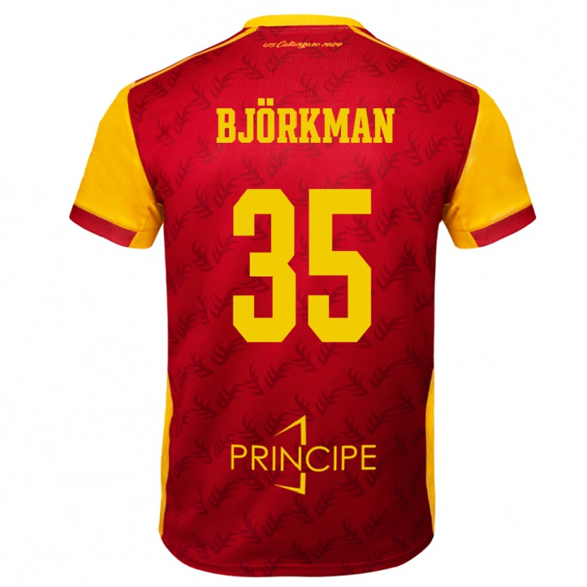 Danxen Kid Robin Björkman #35 Yellow Red Home Jersey 2025/26 T-Shirt