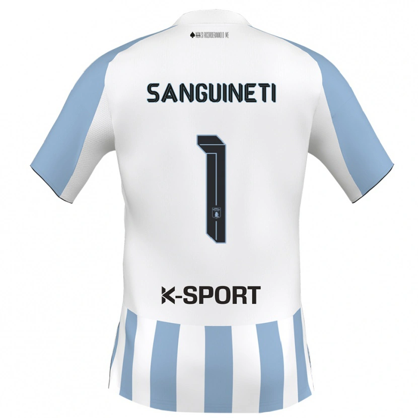 Danxen Kid Michele Sanguineti #1 White Sky Blue Home Jersey 2025/26 T-Shirt